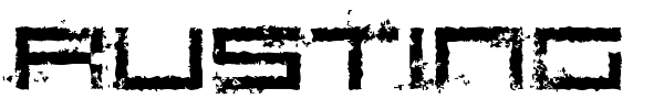 Rusting Robotica font preview